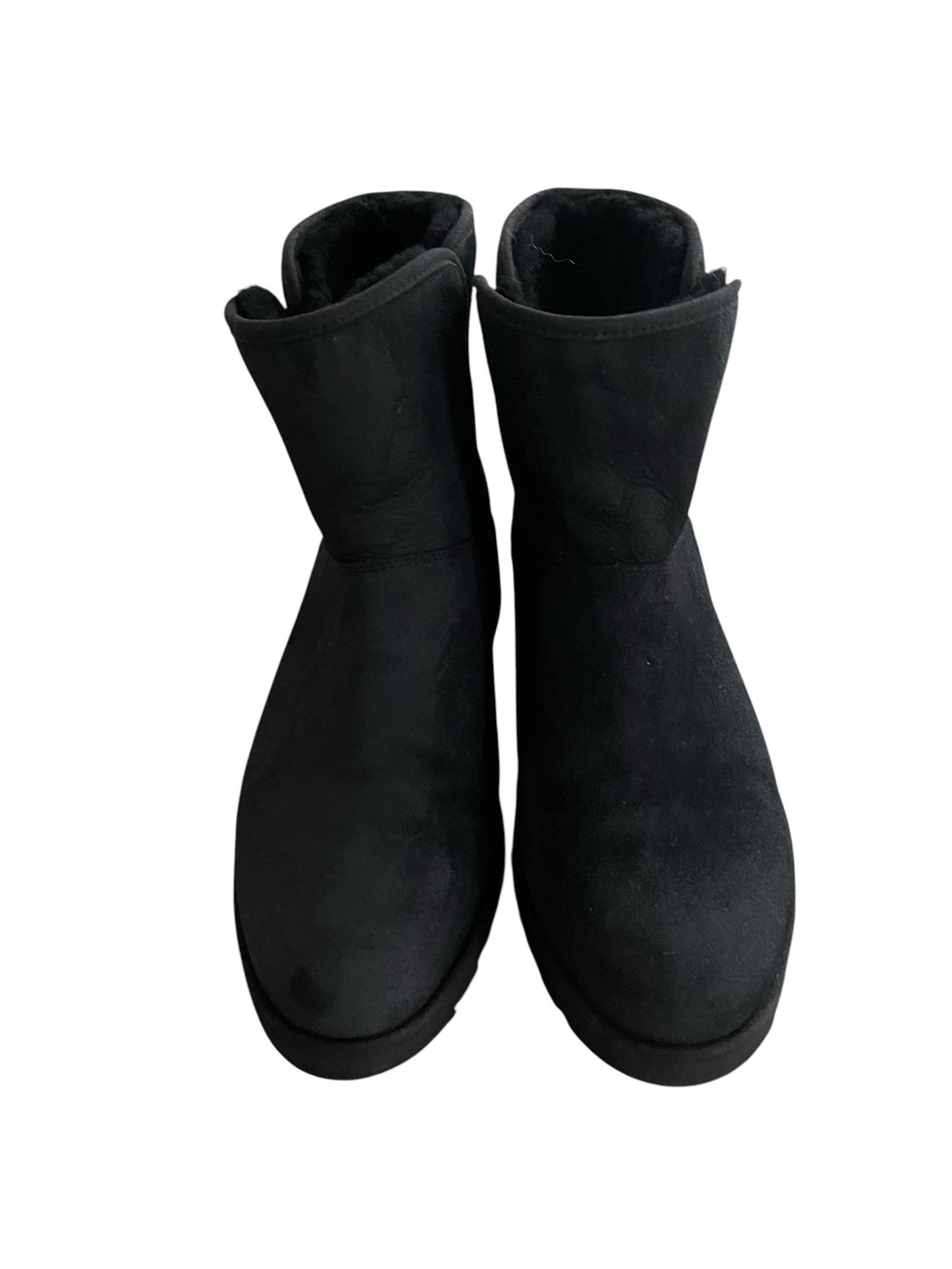 UGG Kristin Black Short Classic Suede Boots Size 10 - Picture 6 of 8